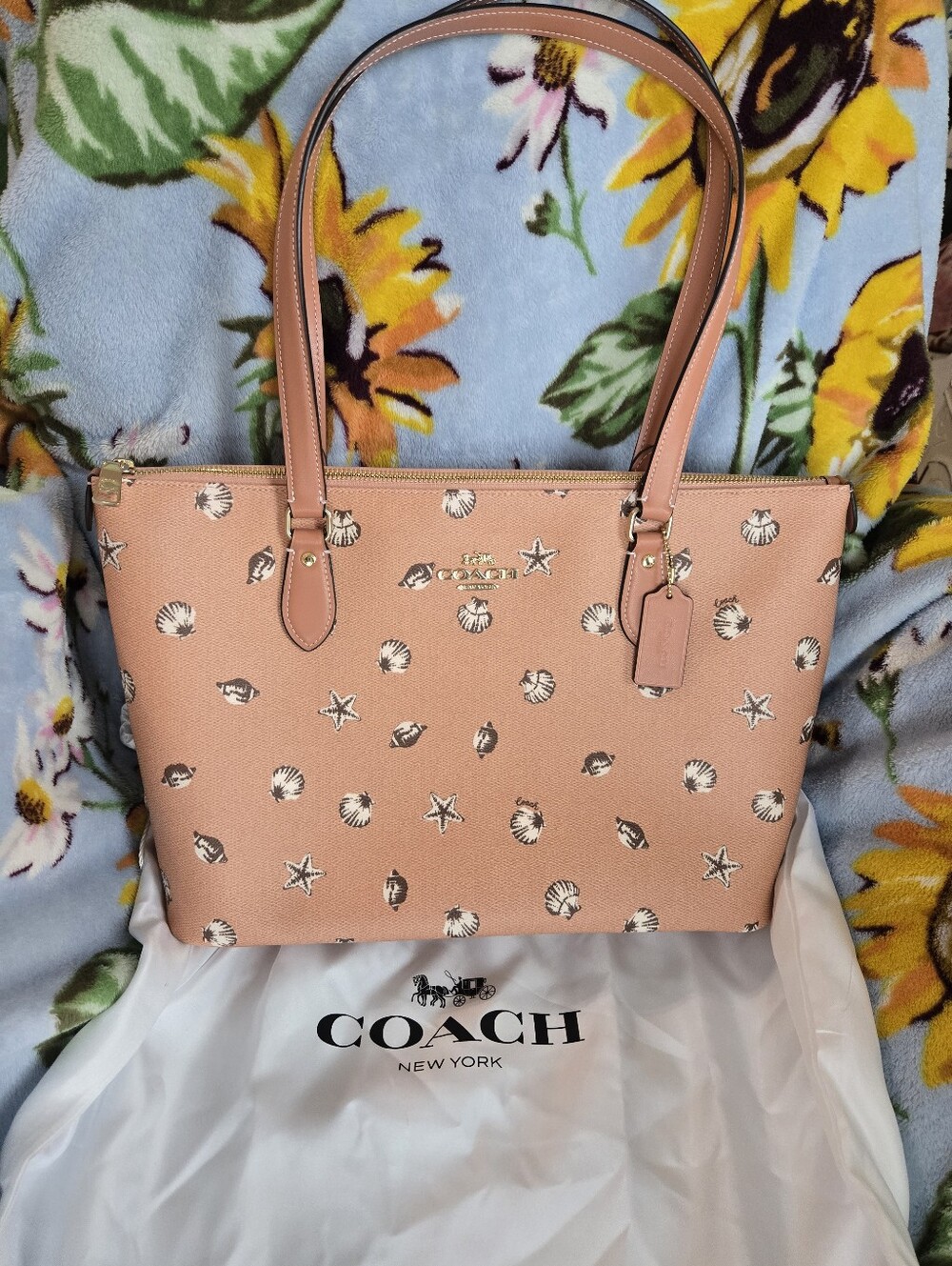 Coach Outlet Gallery Tote Bag Shell Print
